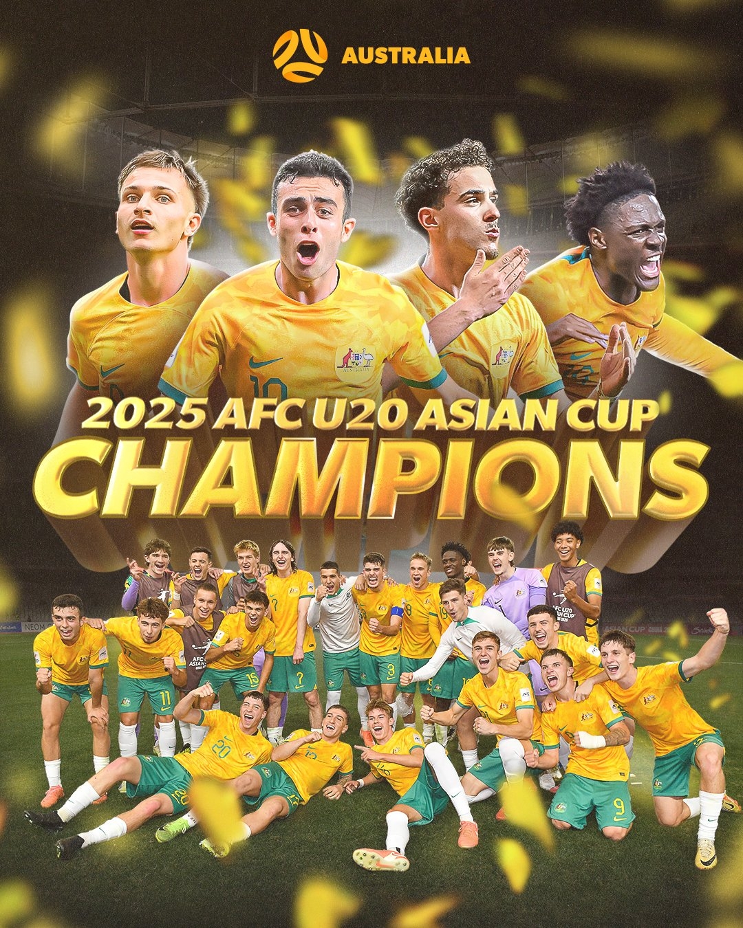 U20亞洲杯排名：澳大利亞首奪冠，澳沙韓日前4進(jìn)世青賽，中國第8