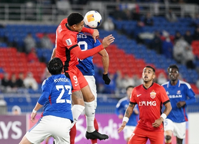 亞冠精英聯(lián)賽1/8決賽次回合，橫濱水手4比1上海海港